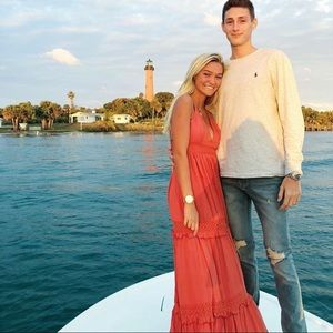 Coral long sundress size small